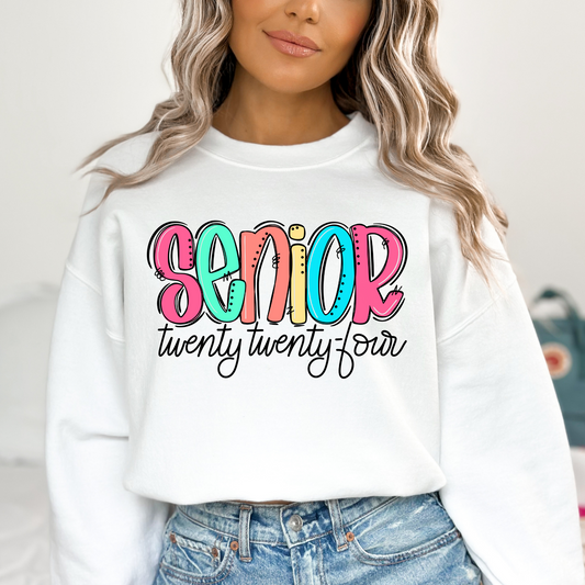 Senior 2024 (Colorful) Full Color DTF Transfer