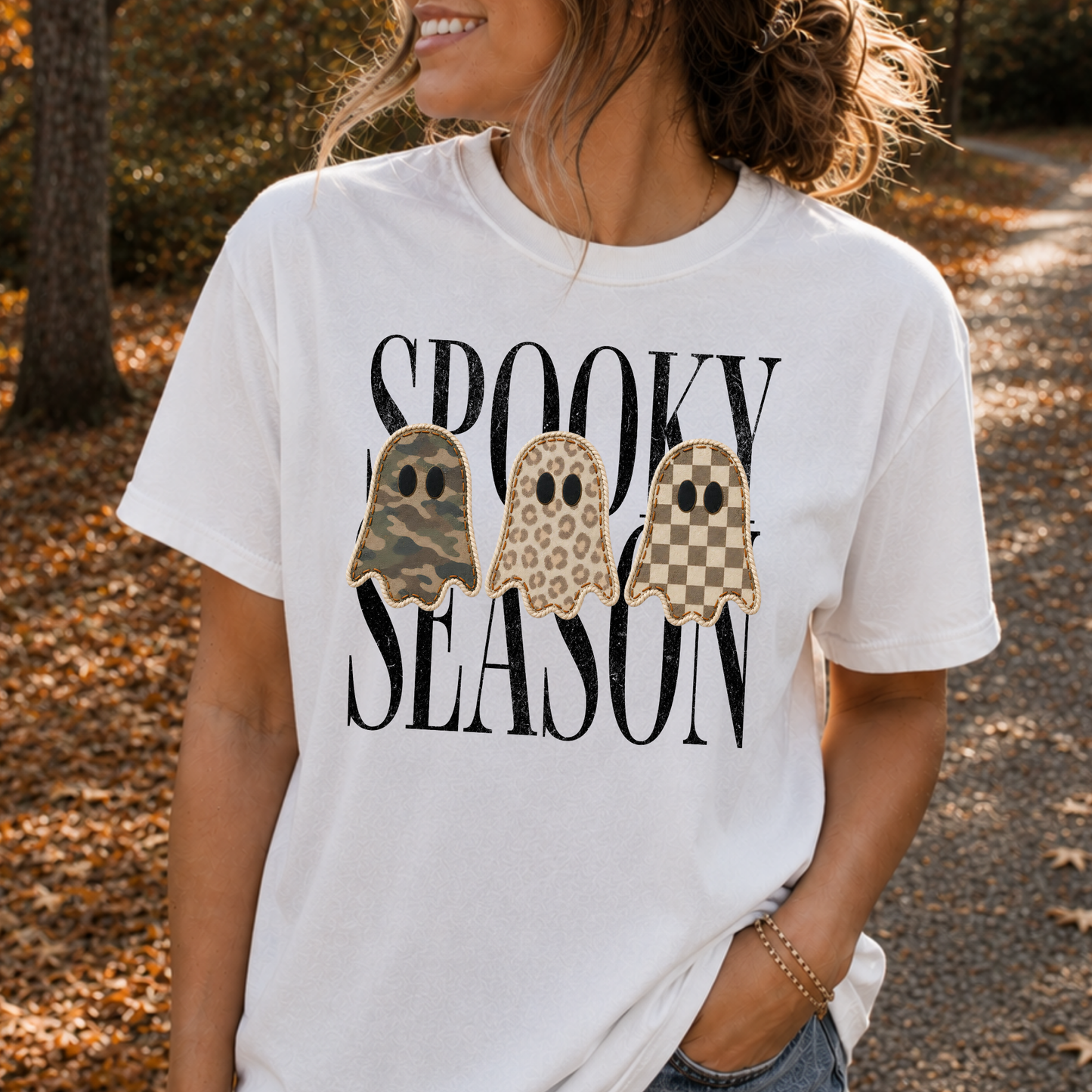 Spooky Season (3 Ghosts) Full Color DTF Transfer