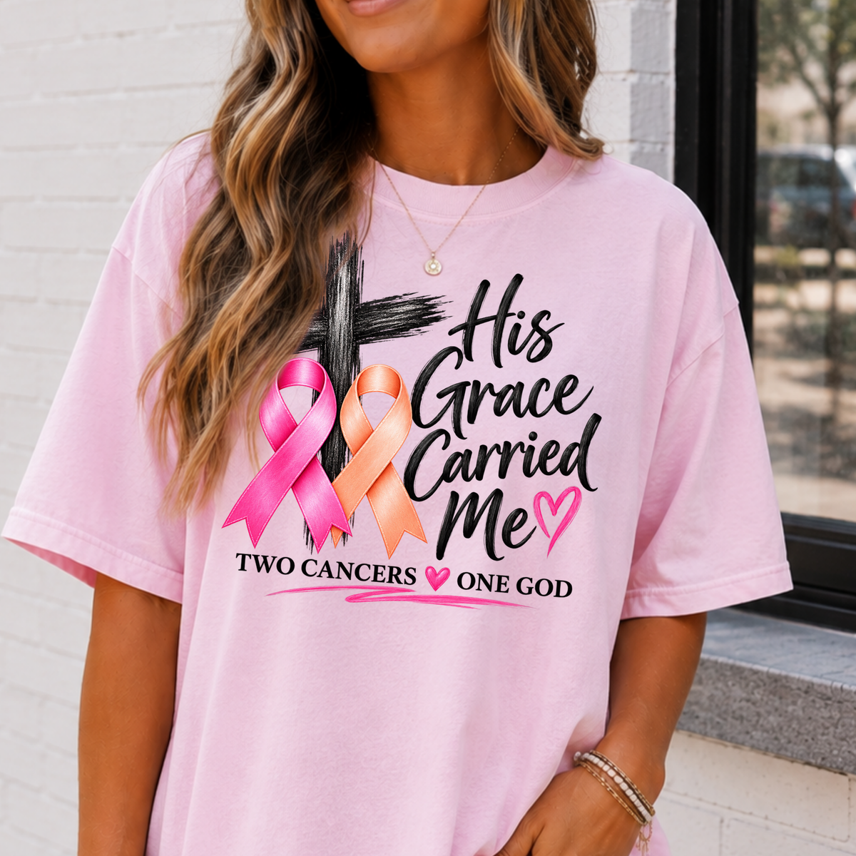 His Grace Carried Me - Awareness Full Color DTF Transfer