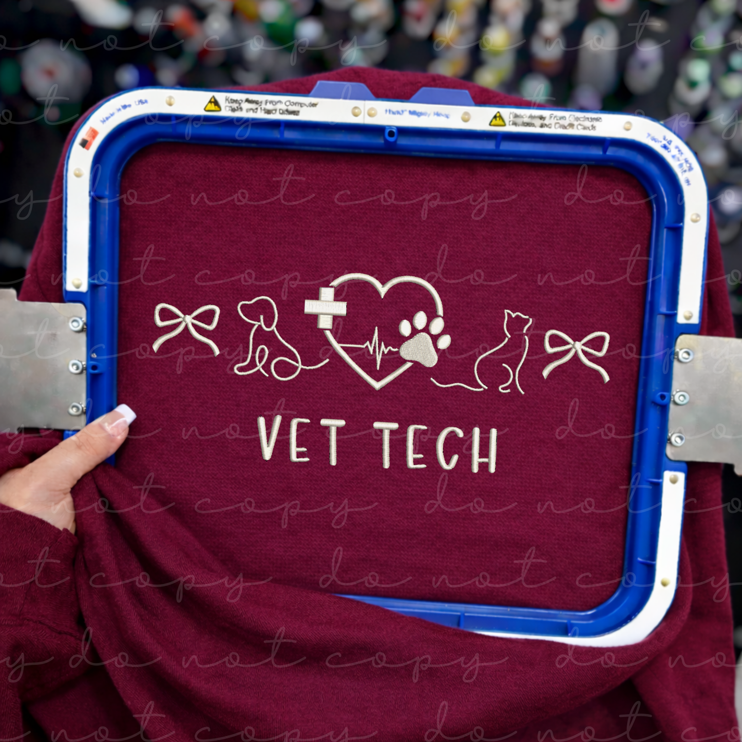 Vet Tech Icons Icons Embroidered Sweatshirt/T-Shirt