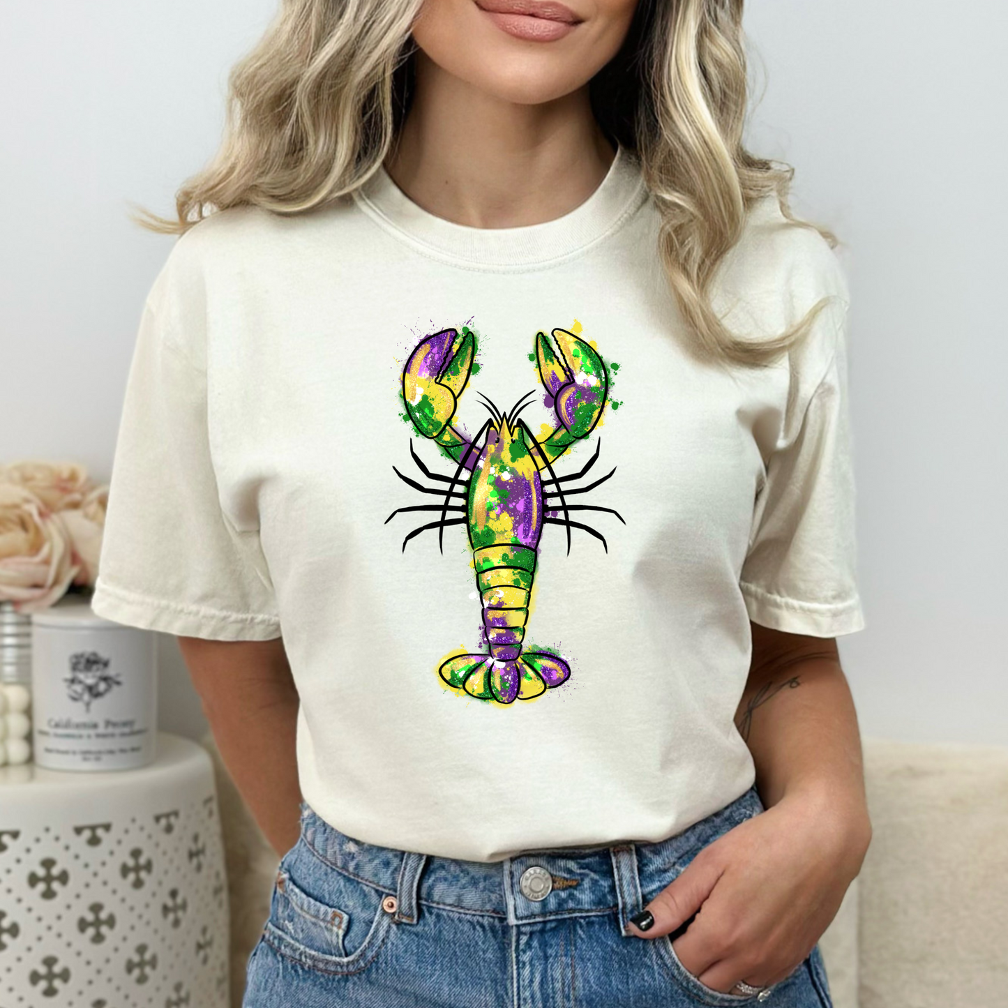 Mardi Gras Colored Crawfish Full Color DTF Transfers