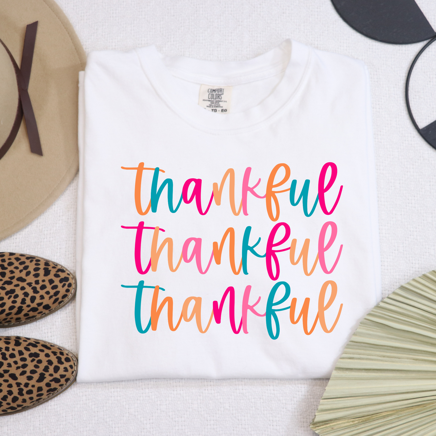 Thankful (Repeat) Multi-Color Full Color DTF Transfer