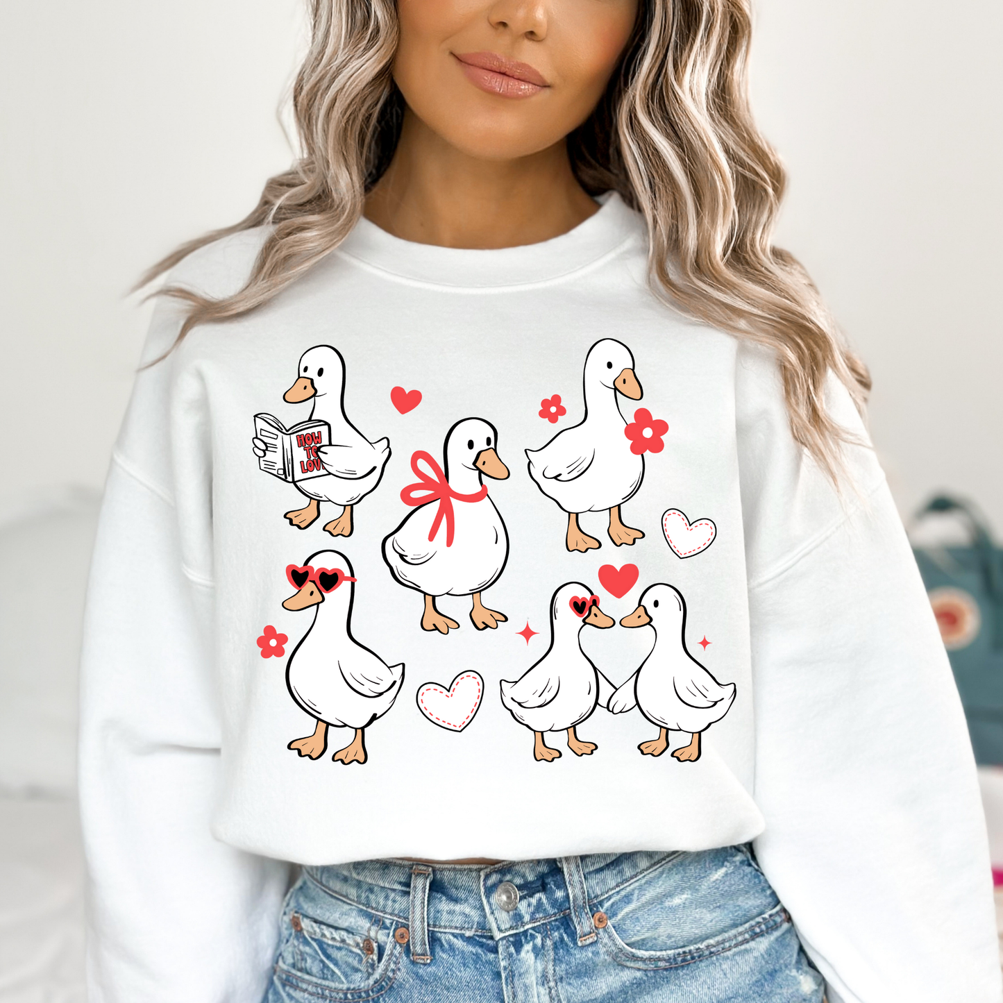 Valentines Goose (Multi) Full Color DTF Transfer