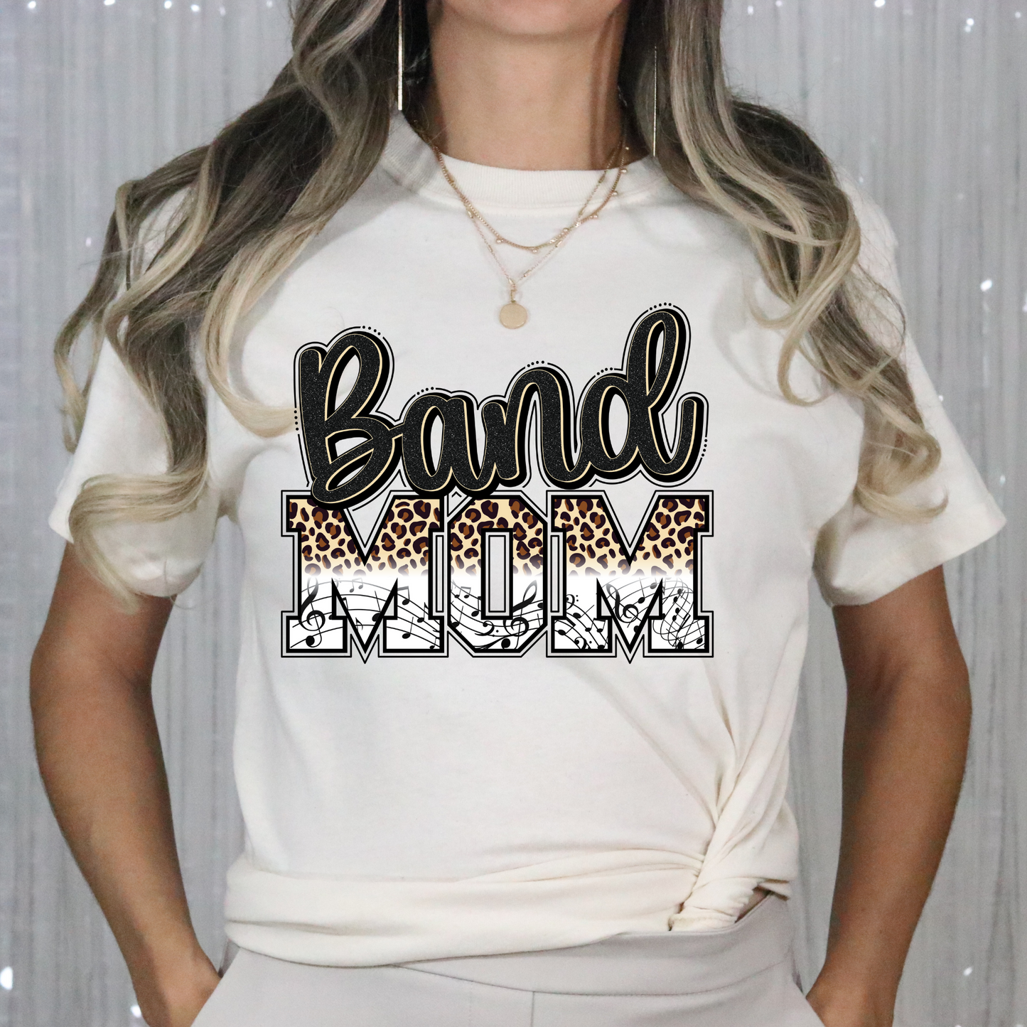 Band Mom w/ Leopard Full Color DTF Transfers