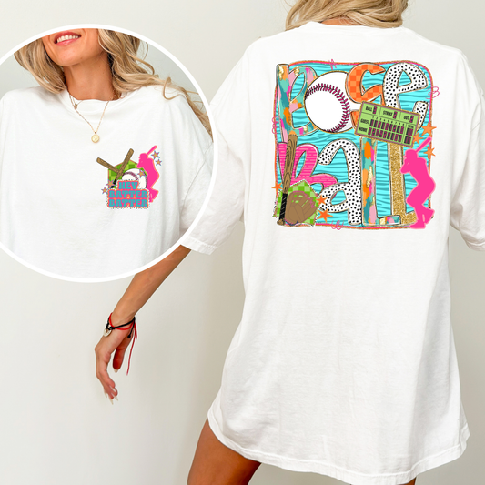 Hey Batter Batter Baseball Collage Full Color DTF Transfer