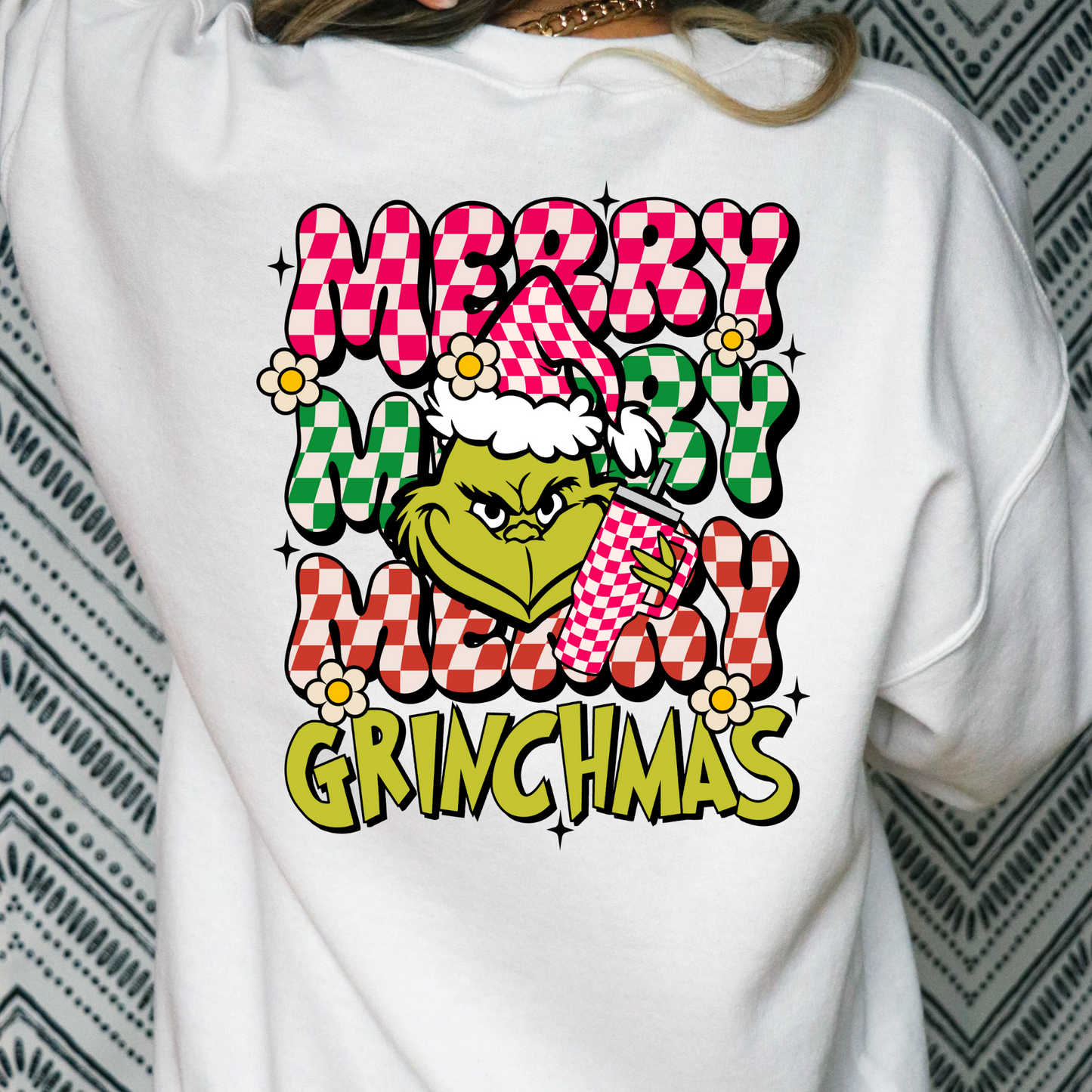 Plaid Merry Grinchmas Full Color DTF Transfer