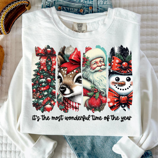 It’s the Most Wonderful Time Of The Year (Red Theme - 4 Pic) Full Color DTF Transfer