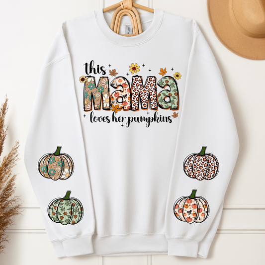 This Mama (MULTI OPTIONS) Loves Her Pumpkins Full Color DTF Transfer