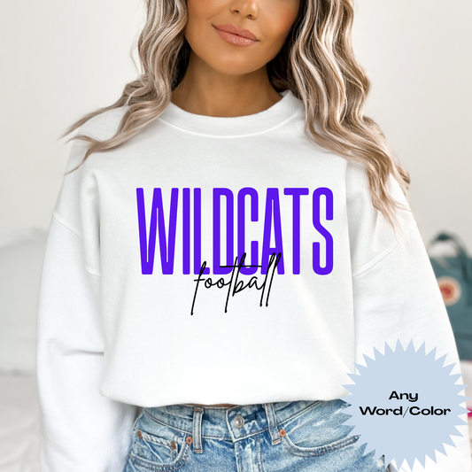 Wildcats Football Alpha Full Color DTF Transfer