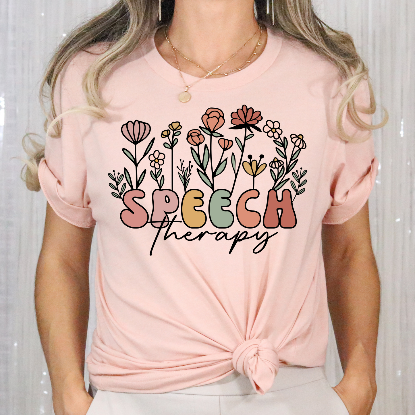 Speech Therapy (Floral)Full Color DTF Transfer