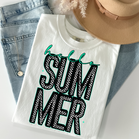Hello Summer Full Color DTF Transfer