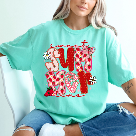 Sweet Summer Time (Strawberry) Full Color DTF Transfer