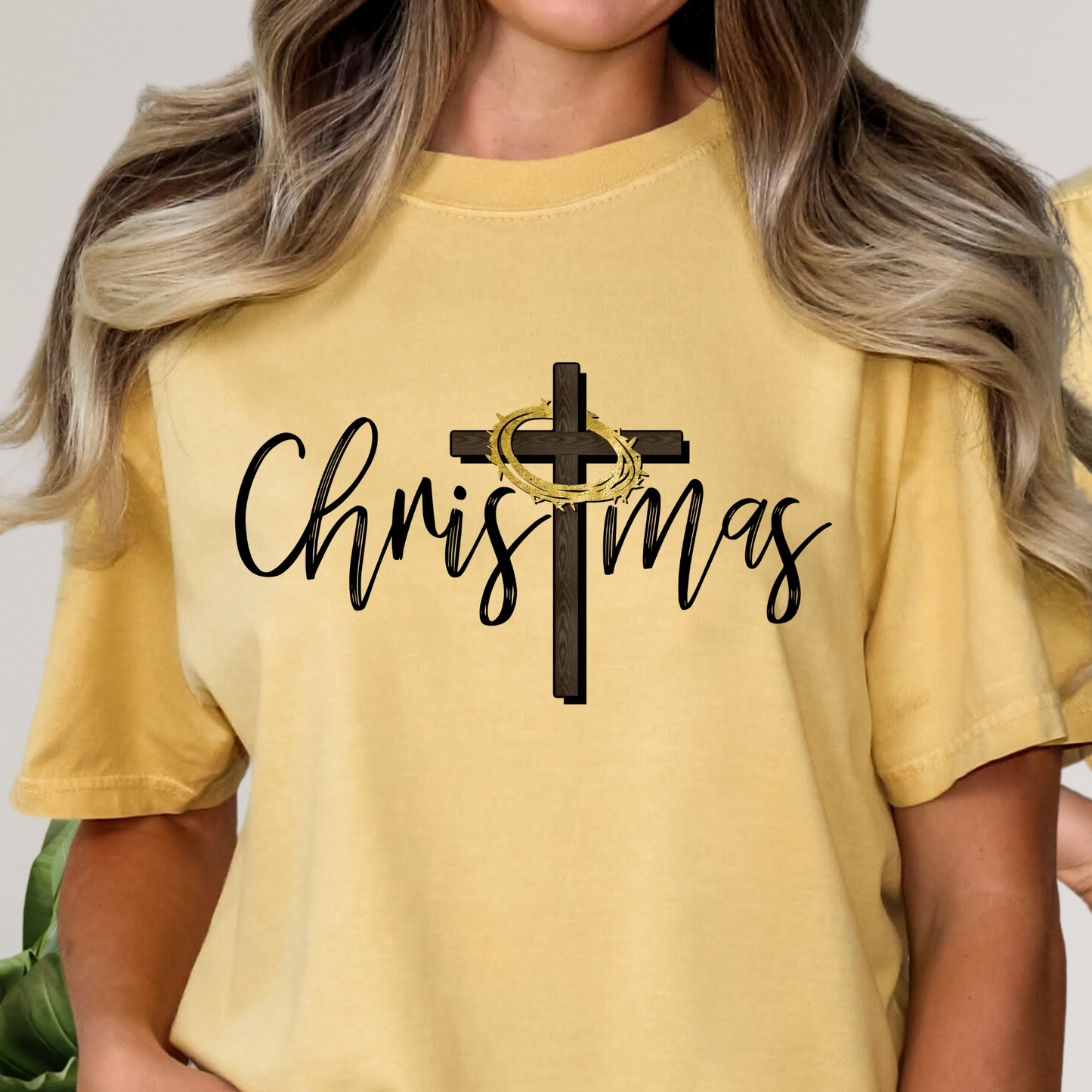 Christmas (Wood Cross/Halo) Full Color DTF Transfer