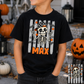 Personalized Skeleton w/ Striped Background (Boy/Girl - Light Grey/Dark Grey Option) Full Color DTF Transfer