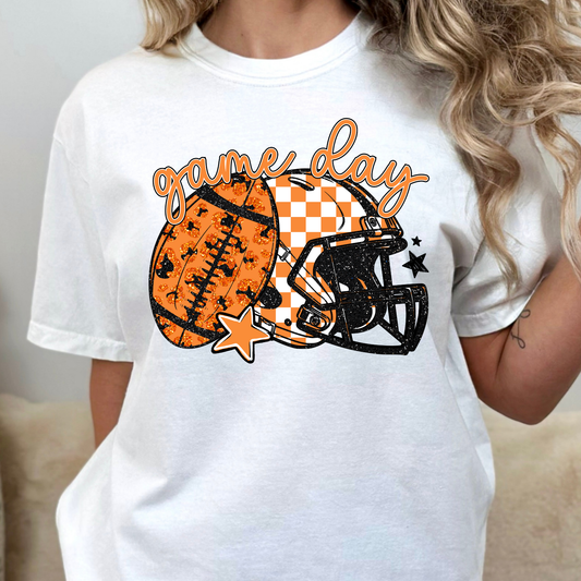Gameday (Football/Helmet) Orange Full Color DTF Transfer