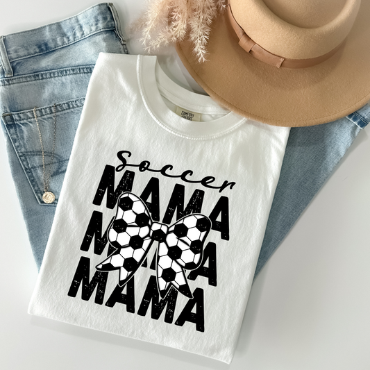 Soccer Mama Bow Full Color DTF Transfer