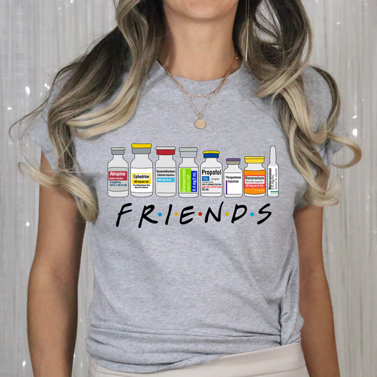 Friends Nurse Medicine Vials Full Color DTF Transfers