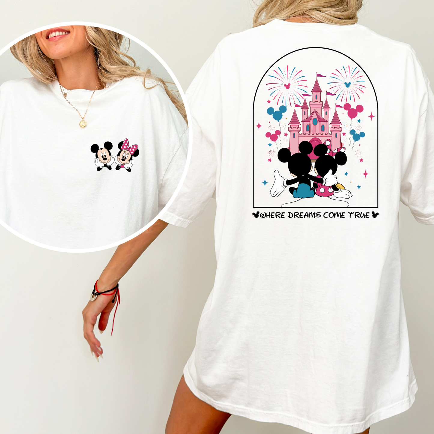 Where Dreams Come True (Minnie/Mickey) Full Color DTF Transfer