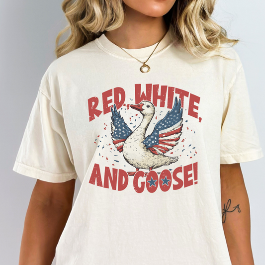 Red White and Goose Full Color DTF Transfer