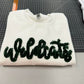 Chenille Yarn Embroidered Sweatshirt/T-Shirt (ANY SINGLE ONE LINE WORD)