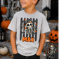 Personalized Skeleton w/ Striped Background (Boy/Girl - Light Grey/Dark Grey Option) Full Color DTF Transfer