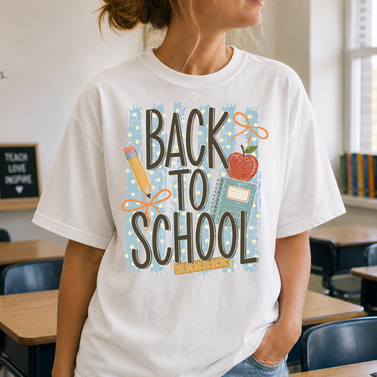 Back To School Full Color DTF Transfer