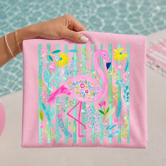 Flamingo Full Color DTF Transfer