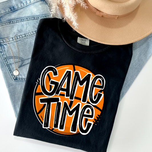 Game Time Basketball Full Color DTF Transfer