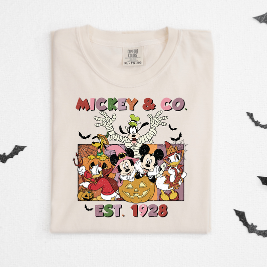 Mouse and Friends & Co Est 1928 Halloween Full Color DTF Transfer