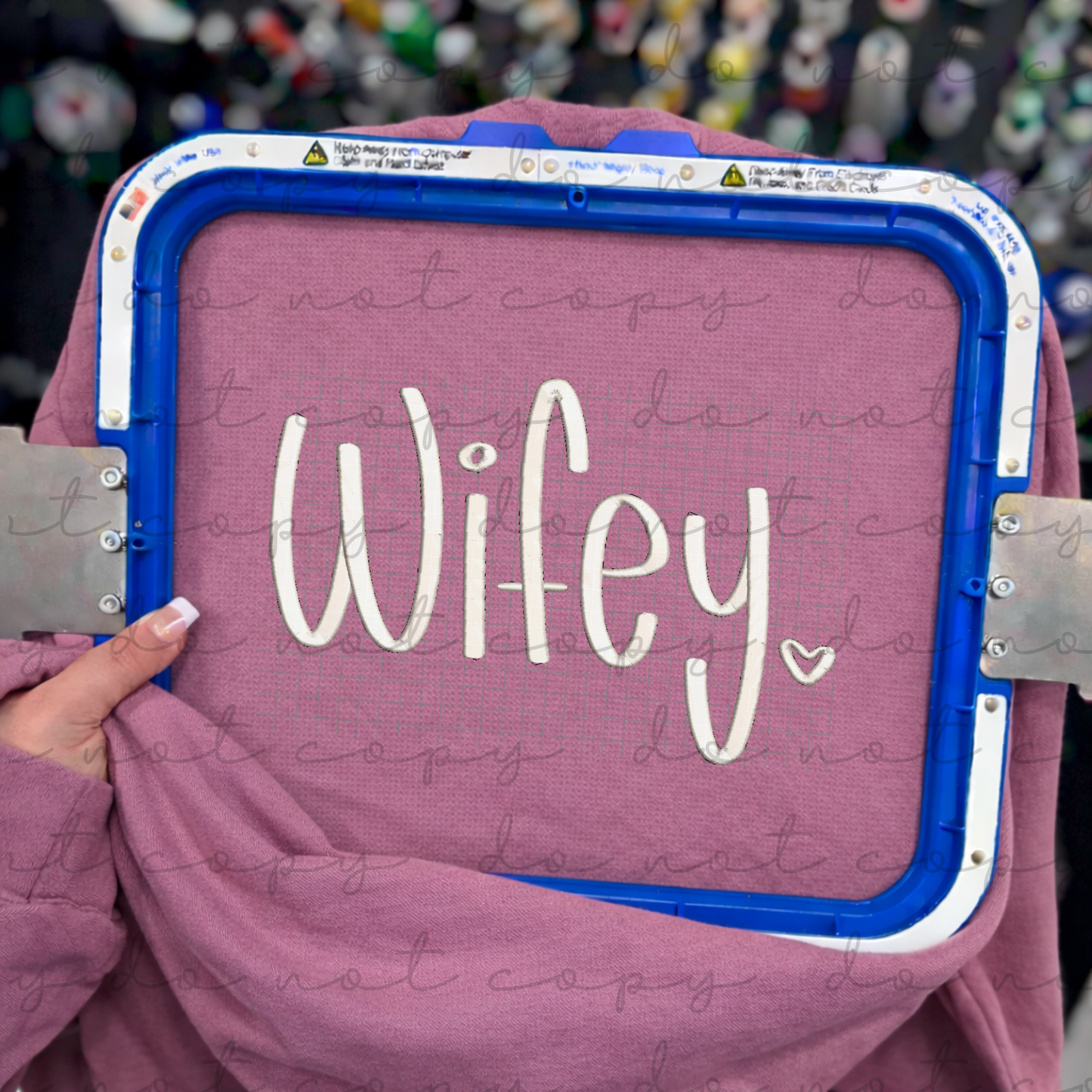 Wifey (Hand Lettered) Embroidered Sweatshirt/T-Shirt