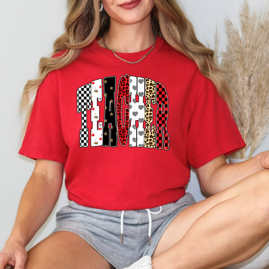 Teacher (Checkered, Cherry, Leopard) Full Color DTF Transfer