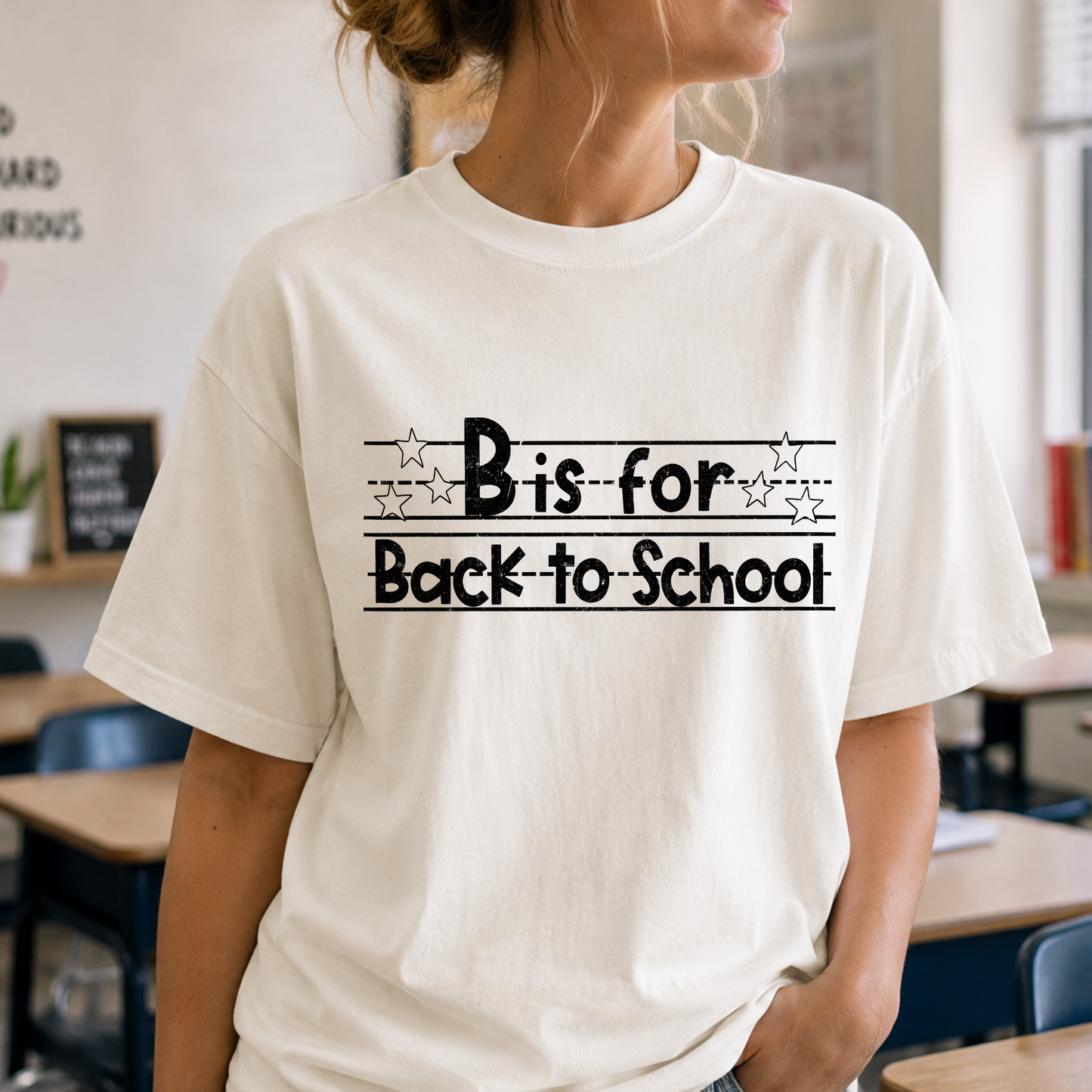 B Is For Back To School Full Color DTF Transfer