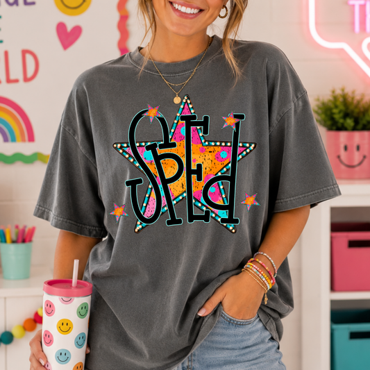 Para (Colorful Star) Full Color DTF Transfer