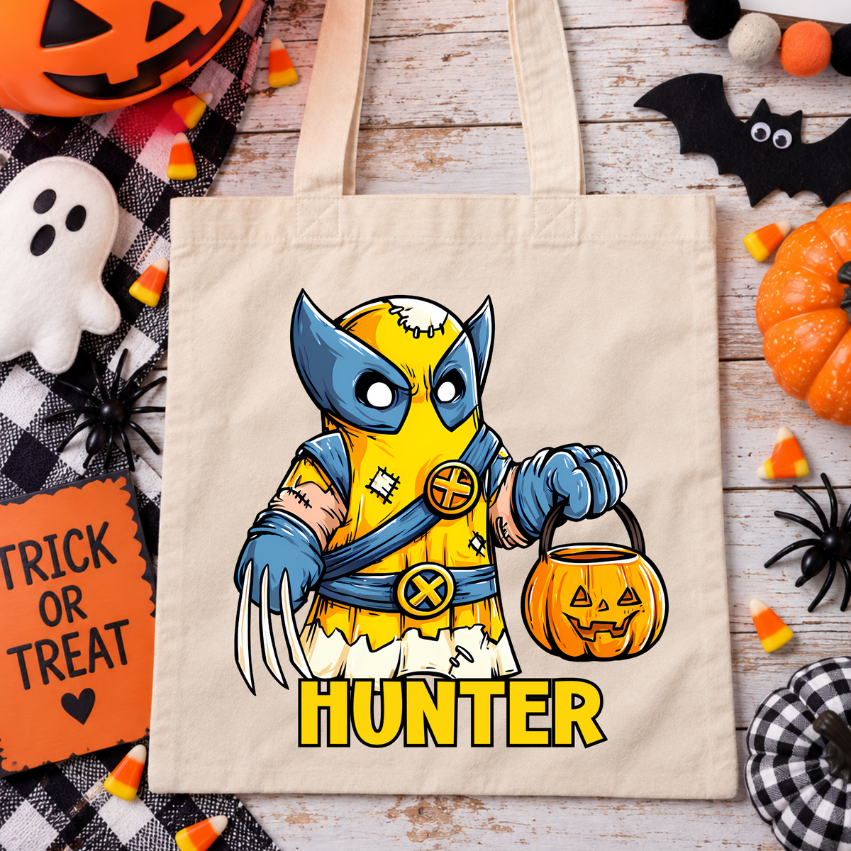 Personalized Superhero (Multi Options) Trick or Treat Bag
