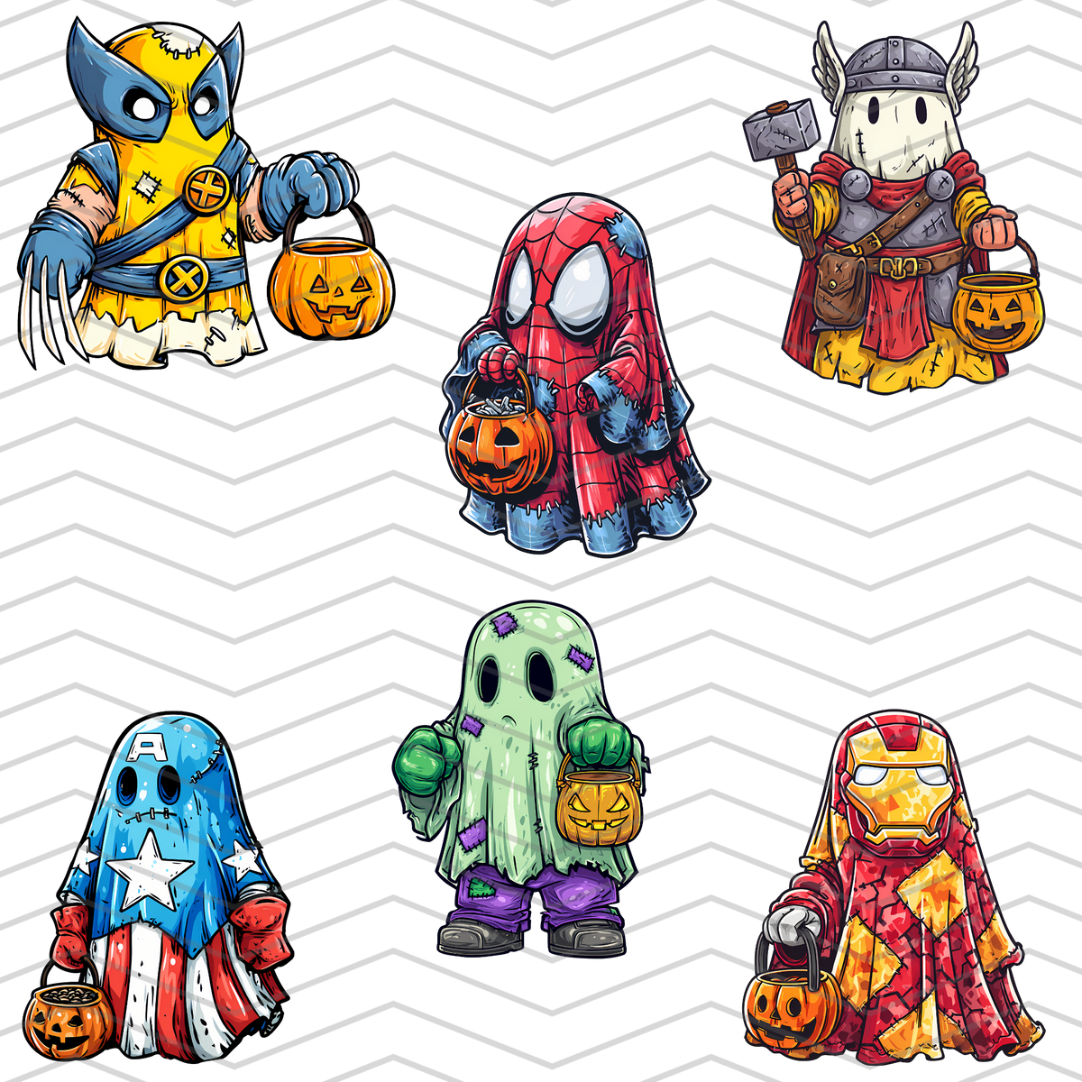Personalized Superhero (Multi Options) Trick or Treat Bag