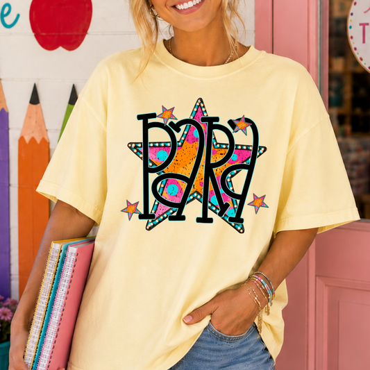 Para (Colorful Star) Full Color DTF Transfer
