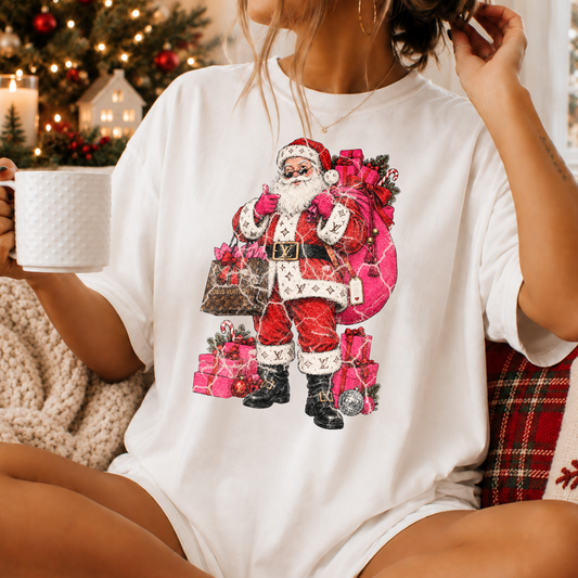 Boujee LV Santa Full Color DTF Transfer