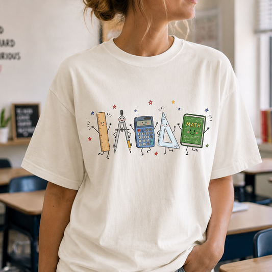 Math Teacher Symbols/Icons Full Color DTF Transfer