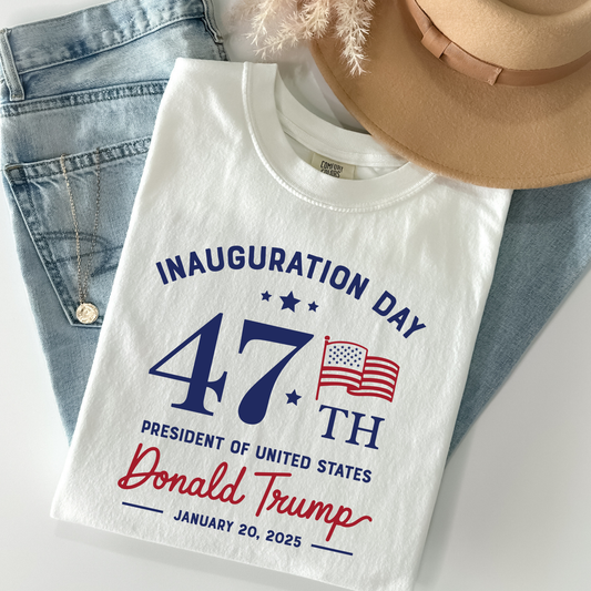 Inauguration Day 47th President Donald Trump Full Color DTF Transfer