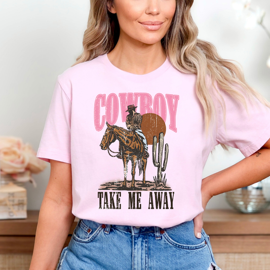Cowboy Take Me Away Full Color DTF Transfer