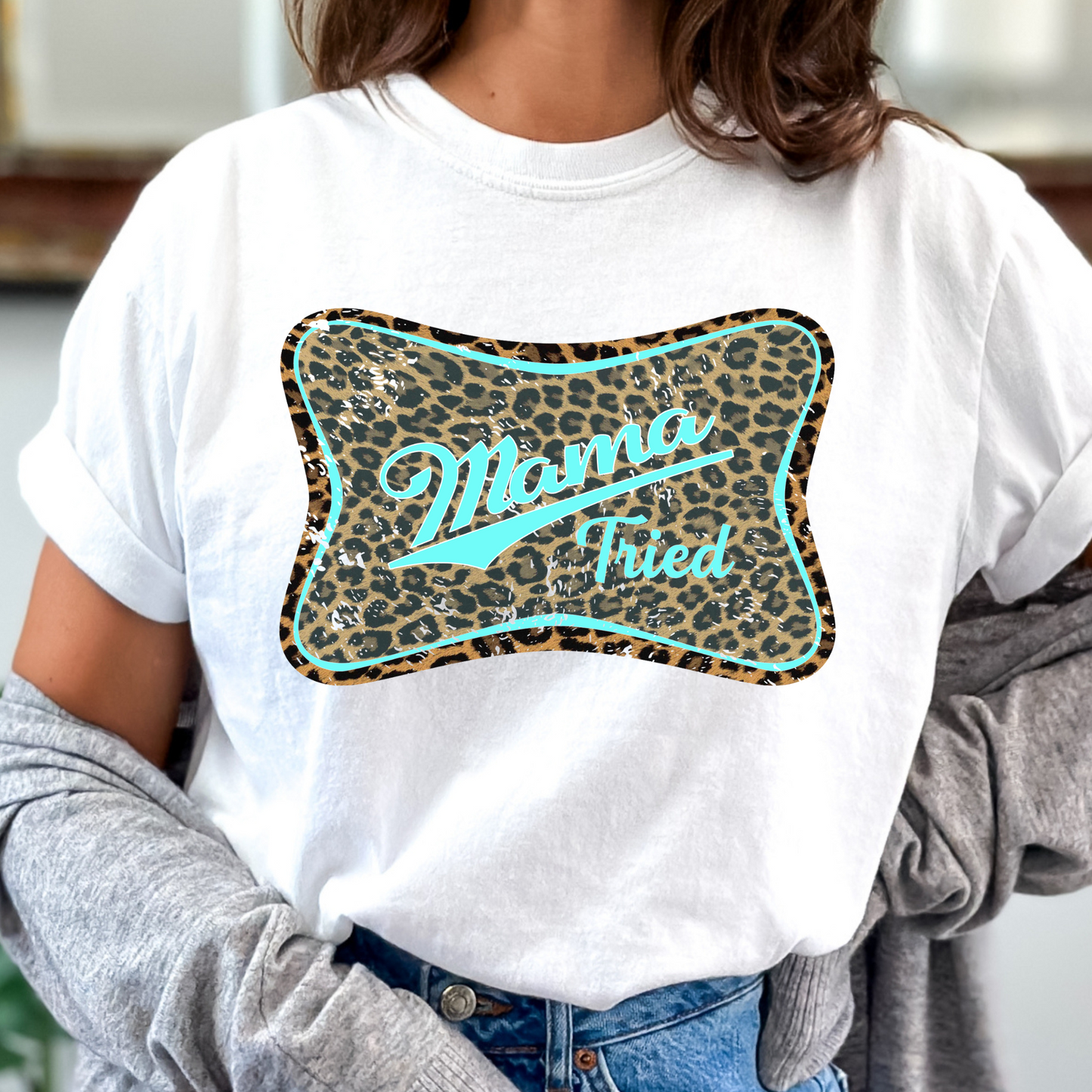 Mama Tried (Leopard) Full Color DTF Transfer