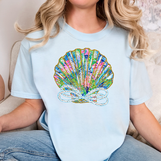 Brush Stroke Seashell Full Color DTF Transfer