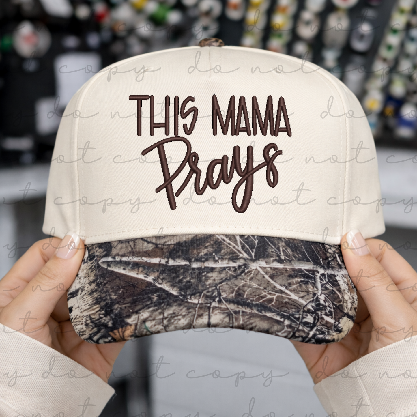 This Mama Prays Embroidered Hat