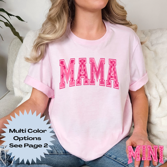 Checkered/Star Mama (Multi Color Options) Full Color DTF Transfer