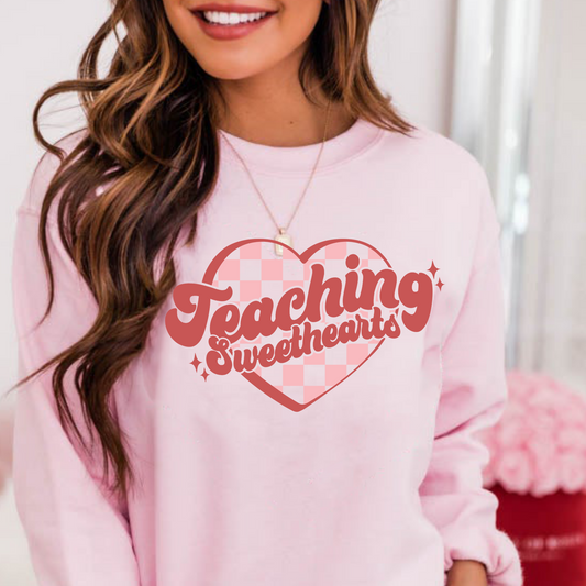 Teaching Sweethearts (Checkered Heart) Full Color DTF Transfer