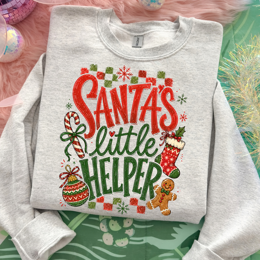 Santa's Little Helper Full Color DTF Transfer