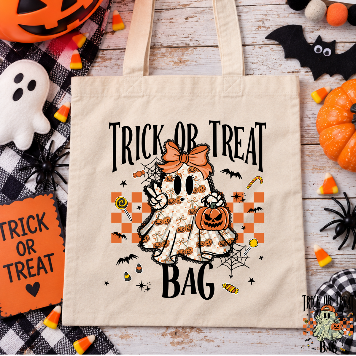 Ghost (Girl/Boy Option) Trick or Treat Bags