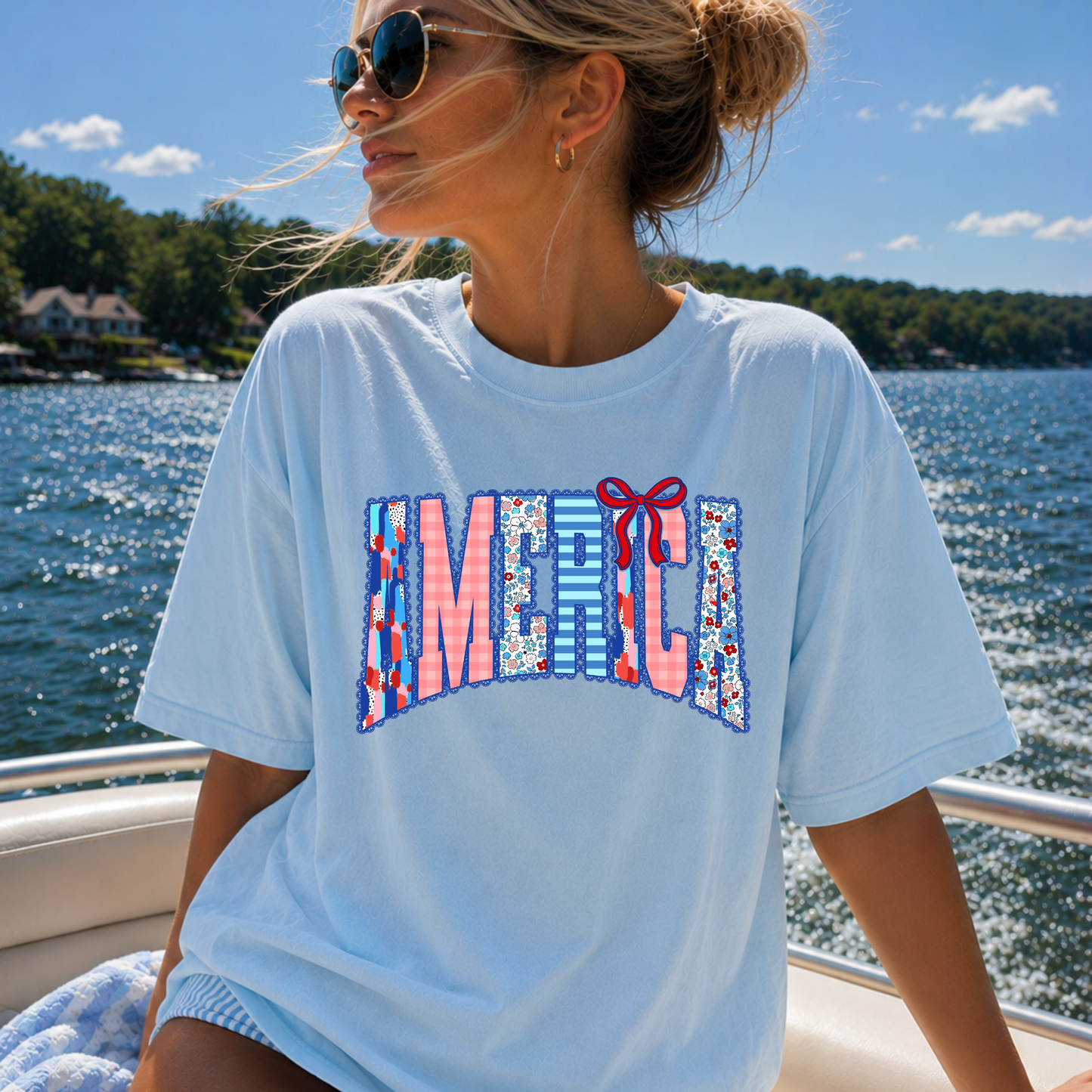 America (Multi Pattern) Full Color DTF Transfer