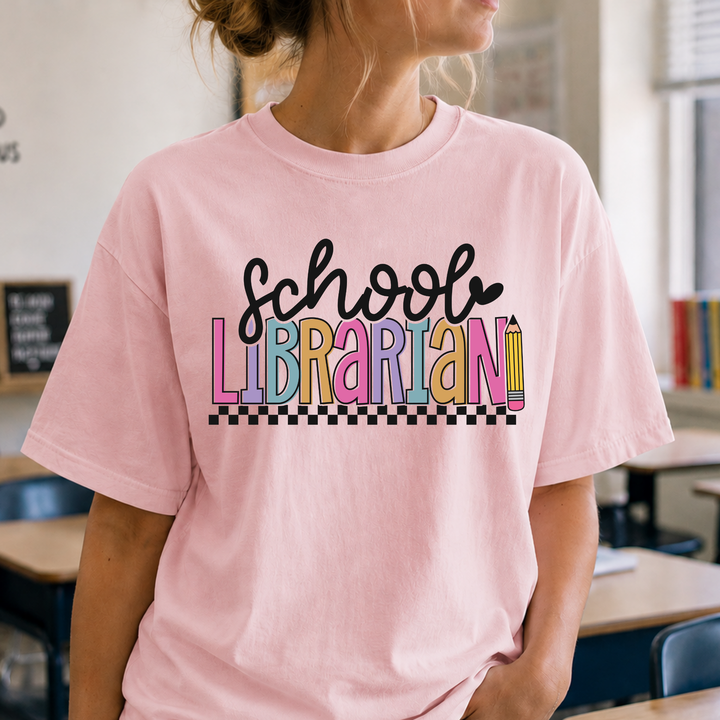 School Librarian Full Color DTF Transfer