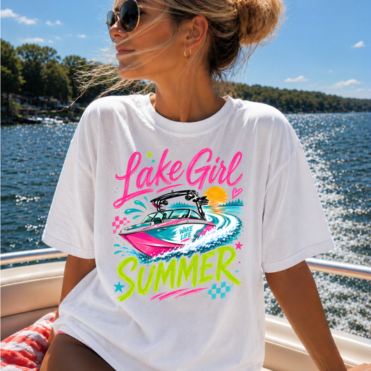 Lake Girl Summer Full Color DTF Transfer